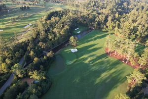Augusta National 11th Green Morning Aerial
